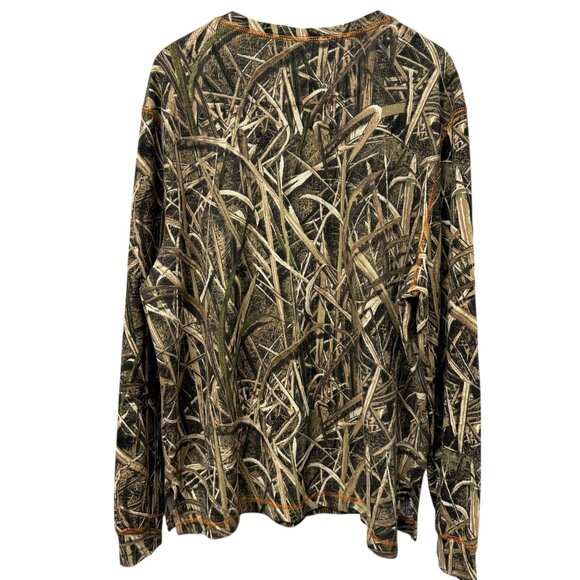 Mossy Oak Waffle Henley Shirt 2XL Camouflage Long Sleeve Tee Hunting Fishing - Picture 8 of 9
